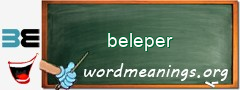 WordMeaning blackboard for beleper